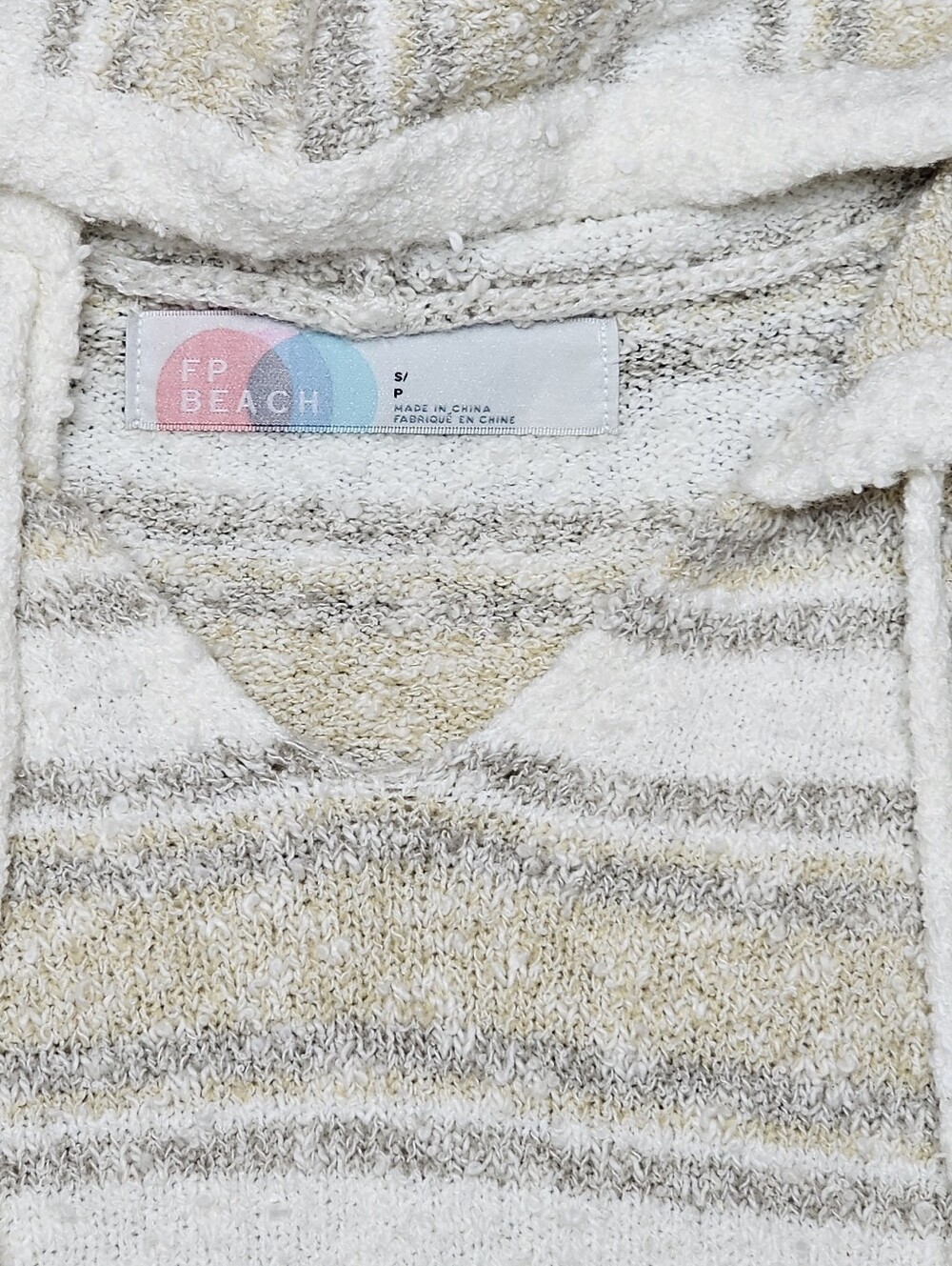 Free People Striped Baja Hoodie & Pant Set - Oversized Woven Terry - Size S - Picture 2 of 12